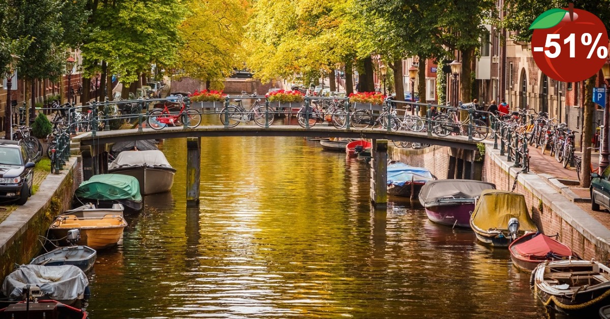 Páros, vagy családi városnézés Amszterdamban, most  ̶7̶4̶.̶8̶0̶0̶ ̶F̶t̶ helyett 36 990 Ft